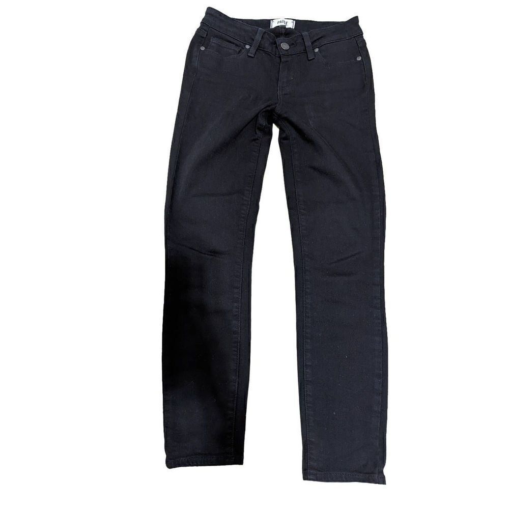 Paige Women's Black Skinny Mid-Rise Stretch Verdugo Crop Jeans Size 25